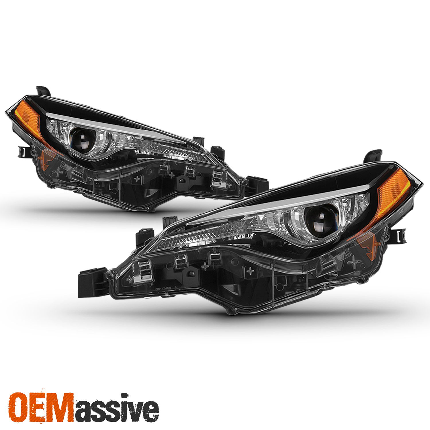 Pair Projector Headlights For 2017-2019 Toyota Corolla LE Eco /L /LE